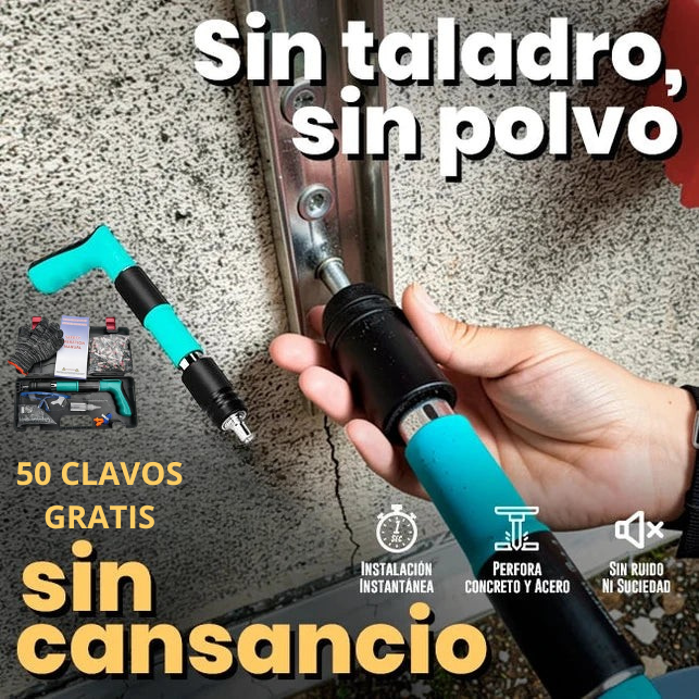 Kit Pistola Neumática Fijación Clavos Ac